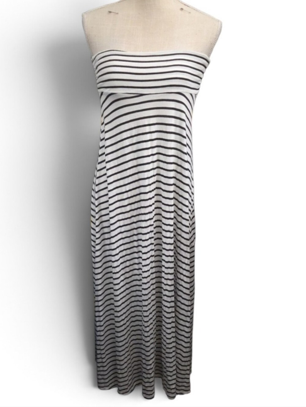 NWT Hiatus Striped Strapless Maxi Dress/Skirt in White and Black